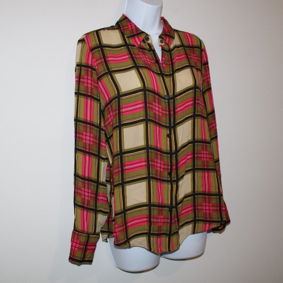 Scotch and Soda Plaid Button Down Blouse - Picture 2 of 7